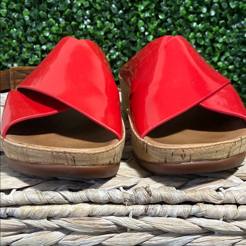 Fitflop Red Wedge Sandals - Picture 4 of 9